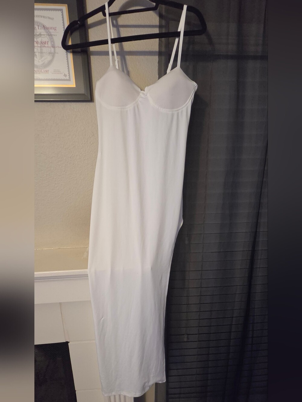 White Slip Dress W/Split